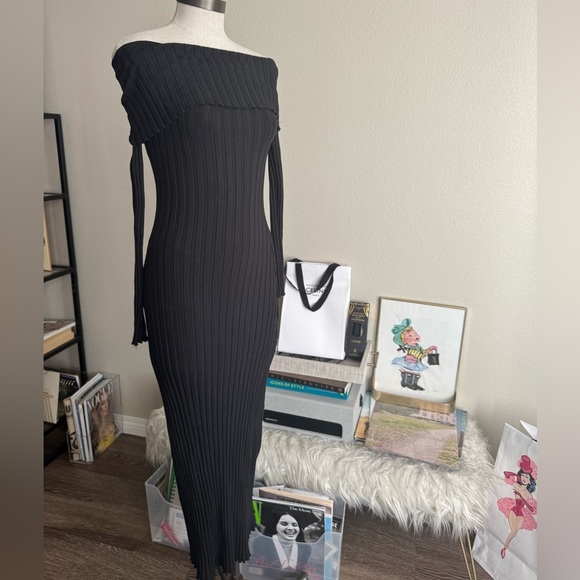 SIMON MILLER ribbed off Shoulder maxi dress - Picture 2 of 5